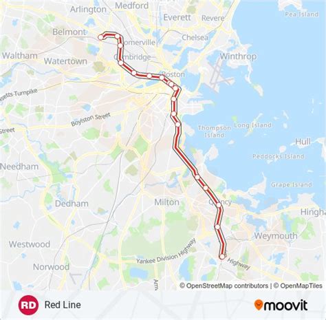 red line Route: Schedules, Stops & Maps - Ashmont/Braintree (Updated)