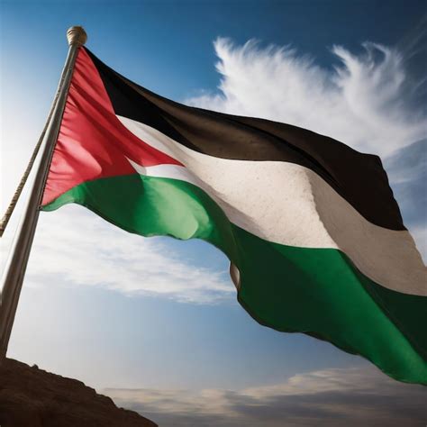 Premium AI Image | The National Flag of Palestine