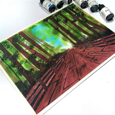 Watercolor Forest Complete Tutorial Video - HNDMD Blog