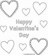 Eight Hearts  Coloring Page Valentines Day sketch template