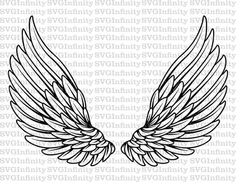 Open Angel Wings Svg