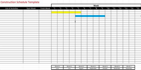 Free Project Schedule Template [Excel, Word, PDF] - Excel Templates