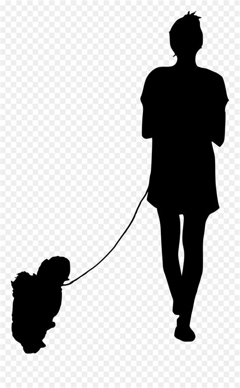 Dog Png Free - Person Walking Dog Silhouette Clipart (#819189) - PinClipart