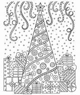 Christmas Zentangle Coloring Pages sketch template