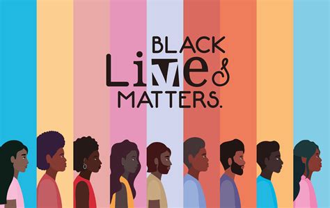 diverse cartoon people background for black lives matter 2083579 Vector ...