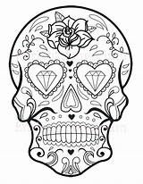 Sugar Skull Coloring Pages Pdf sketch template
