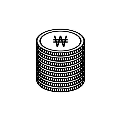 Korea Currency Icon Symbol, Won, KRW Sign. Vector Illustration 13831995 ...