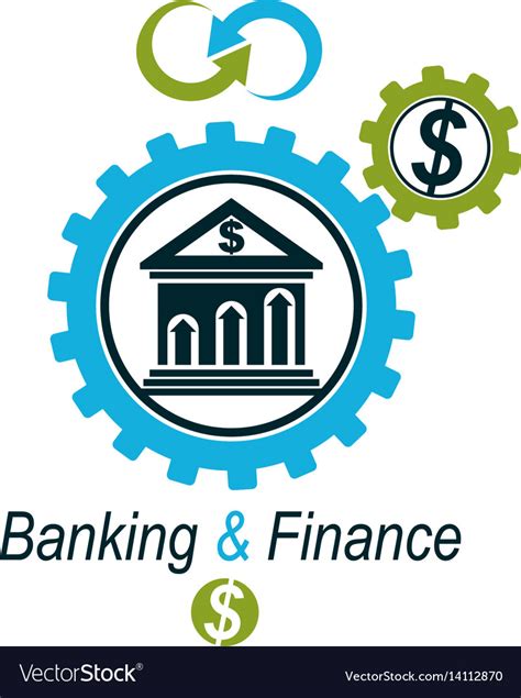 Banking and finance conceptual logo unique Vector Image