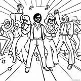 1970s Disco Dance Party Coloring Page 67365 53312 sketch template