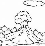 Volcano Coloring Pages Printable Sketch Page sketch template