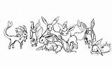 Pokemon Eevee Evolutions Coloring Pages Sketch Coloring Page sketch template