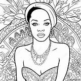 Rihanna In Glamorous Outfit Coloring Page  Pagescom sketch template