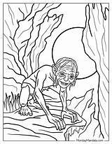 Gollum Coloring Pages Lord Rings Hobbit Colouring Lego Drawing Clipart  sketch template