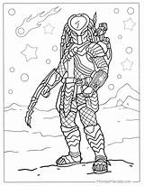 Free Alien Vs Predator Coloring Pages sketch template