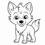 Cartoon Wolf Coloring Pages sketch template