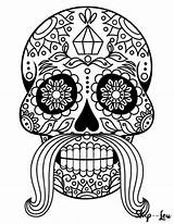 Sugar Skulls Coloring Pages sketch template