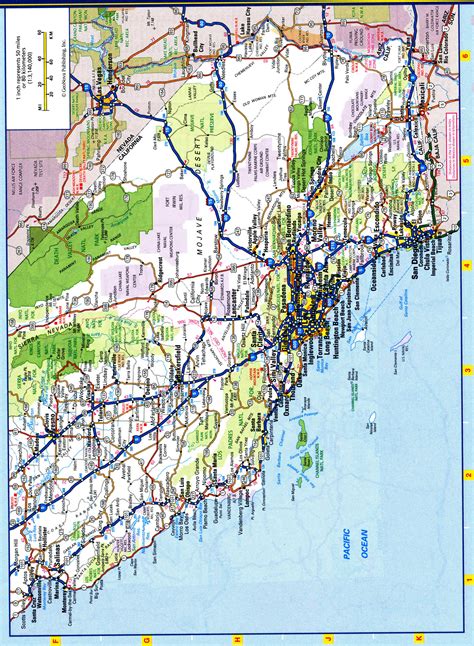 Southern California highway map. Show state map of California South