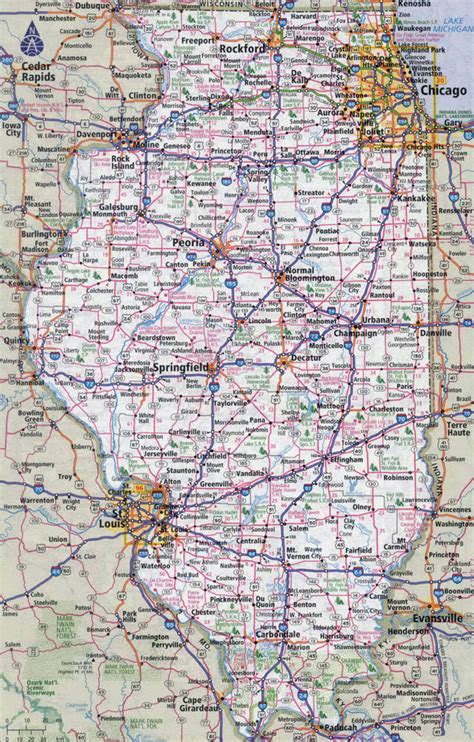 Printable Illinois Map With Cities