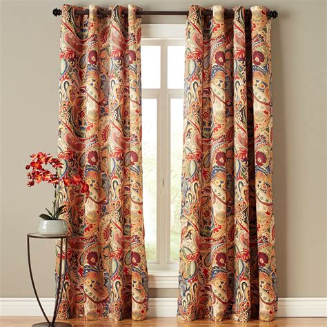 Vibrant Paisley Grommet Curtain | Paisley curtains, Grommet curtains, Living room decor curtains