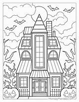 20 Haunted House Coloring Pages Free PDF Printables sketch template