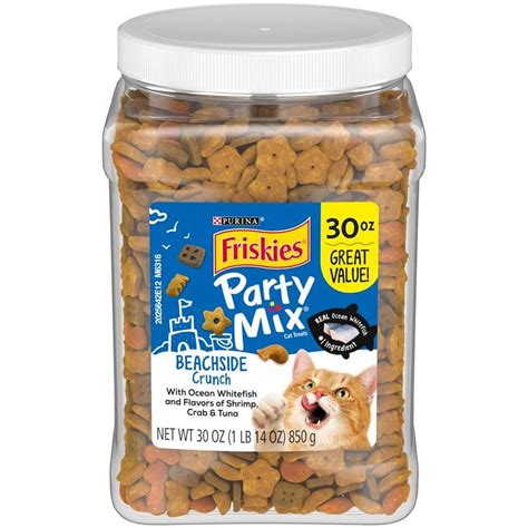 Purina Friskies Delectable Party Mix Beachside Crunch Cat Treats, 30 oz ...