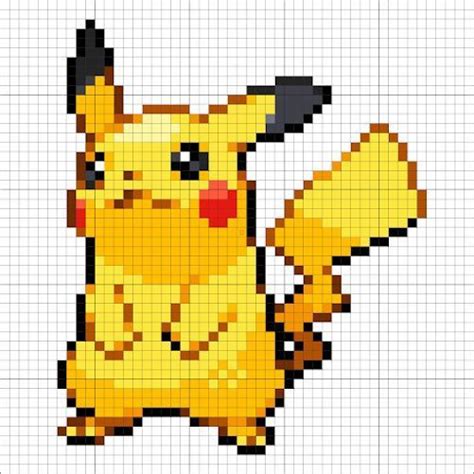 #25 Pikachu Minecraft Pixel Art | Pixel art pokemon, Coloriage pixel ...