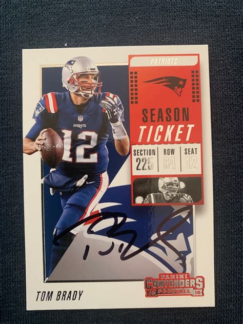 Tom Brady New England Patriots Signed Autographed Football Card COA - Etsy