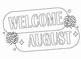 Welcome August coloring Page  Download Print Or Color Online For Free sketch template