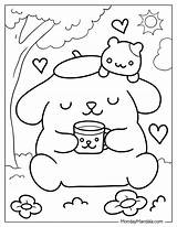 Purin Coloring Pages Sanrio sketch template