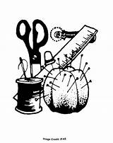 Free Sewing Coloring Page Supplies  Home sketch template