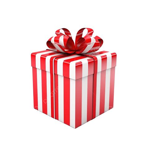 Christmas Present Wrapped In The Box With Red And White Ribbon, Ribbon Box, Present, Present Box ...