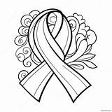Breast Cancer Awareness Ribbon Coloring Page 8271 6955 sketch template