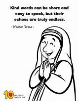 Mother Teresa Coloring Page Pages Sketch sketch template