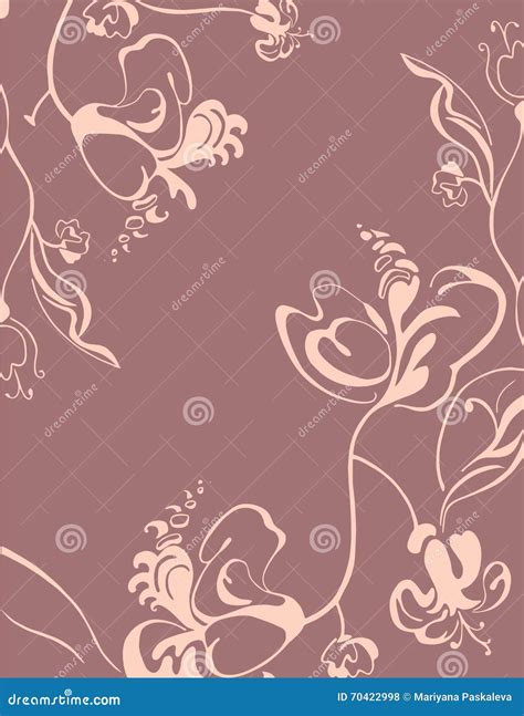 Floral ornament stock vector. Illustration of twig, flower - 70422998