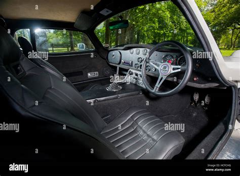 Shelby AC Cobra Daytona 'continuation' race car interior Stock Photo ...