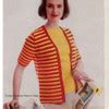 Striped Short Sleeve Cardigan Crochet Pattern
