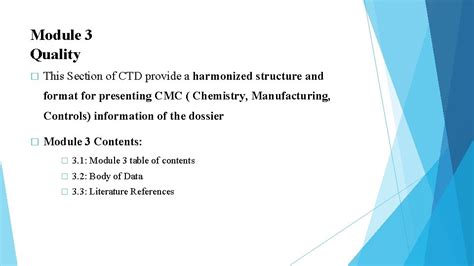 Introduction to CTD Common Technical Document Table of