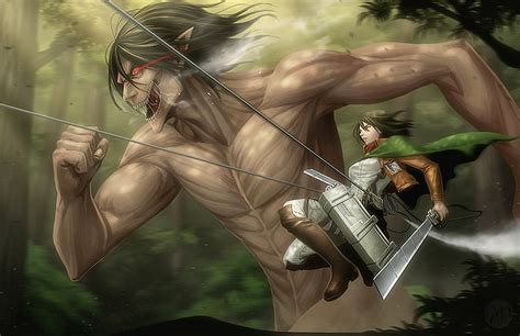 3840x2160px | free download | HD wallpaper: Anime, Attack On Titan, Eren Yeager, Mikasa Ackerman ...