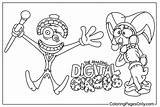 Free The Amazing Digital Circus Coloring Page  Printable sketch template