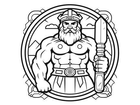 Hephaestus, God Of Craftsmanship, Coloring Page - Coloring Page