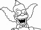 Cool The Simpsons Krusty Coloring Page  Bart simpson art sketch template