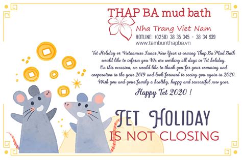 Tet Holiday IS NOT CLOSING Announcement – Tắm bùn Tháp Bà