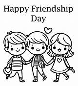 Friendship Day Printable coloring page  Download Print Or Color sketch template