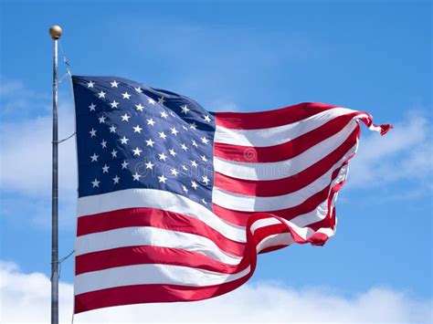 American Flag On Windy Day stock photo. Image of nation - 31231952