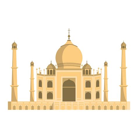 Taj mahal indian isolated 988001 Vector Art at Vecteezy