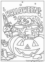 22 Free Printable Spongebob Halloween Coloring Pages sketch template