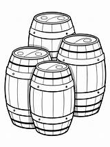 Barrels Stock colouring Book Pages For Children And Adults With vector  sketch template