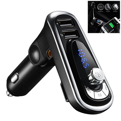 Auto Car Kit Hands free Wireless Bluetooth FM Transmitter Bluetooth External FM Launcher Smoker ...