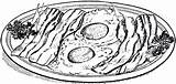 Coloring Pages Eggs Bacon Toast sketch template