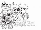 Gorillaz Coloring Pages Coloring Pages sketch template